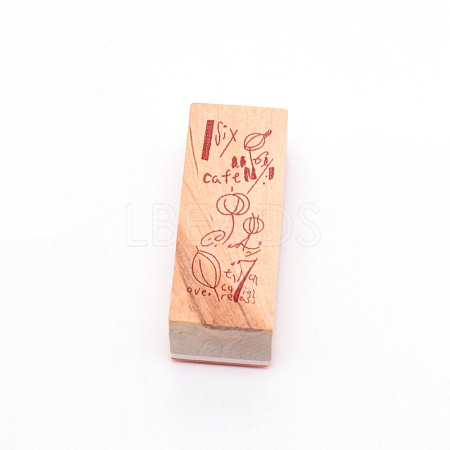 Wooden Stamps AJEW-WH0018-64J-1