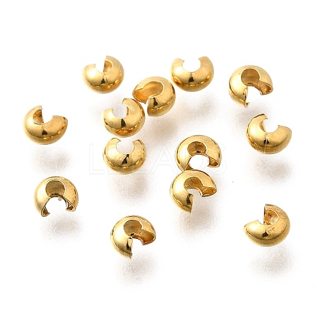 304 Stainless Steel Crimp Beads Covers LS-X-STAS-P239-34G-03-1