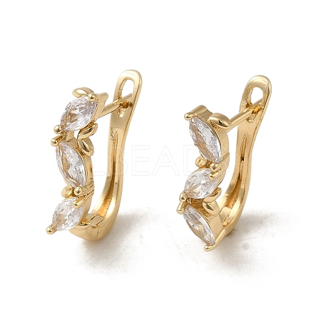 Brass Hoop Earrings EJEW-L271-13KCG-04-1