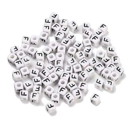 Opaque Acrylic Beads OACR-S076-01F-1