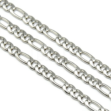 Stainless Steel Figaro Chains STAS-M032-45P-1mm-1