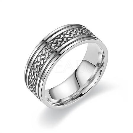 201 Stainless Steel Scale Pattern Finger Rings for Men FS-WGDD078-01-1