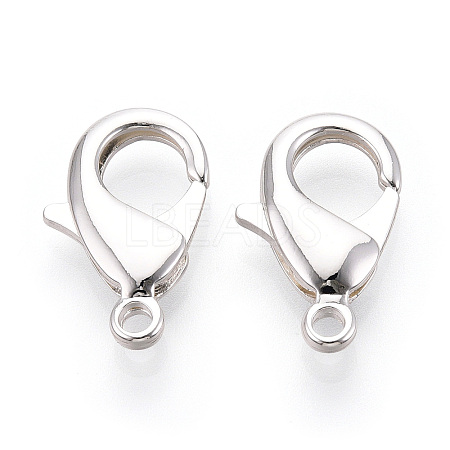 Brass Lobster Claw Clasps KK-YW0004-01E-S-1