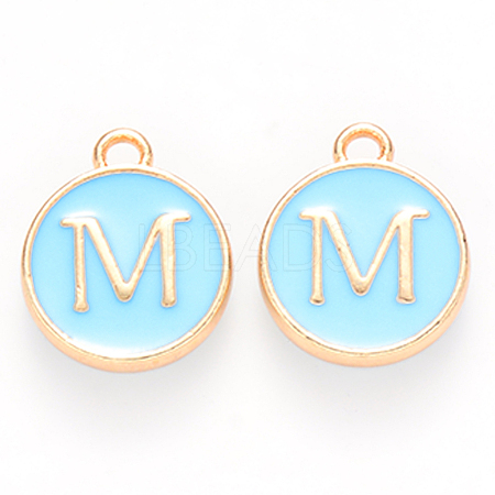 Golden Plated Alloy Enamel Charms ENAM-S118-04M-1