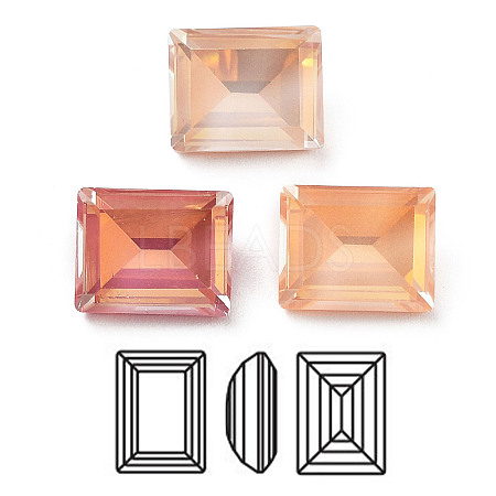 Electroplate K9 Glass Rhinestone Cabochons RGLA-M016-G02-AM-1