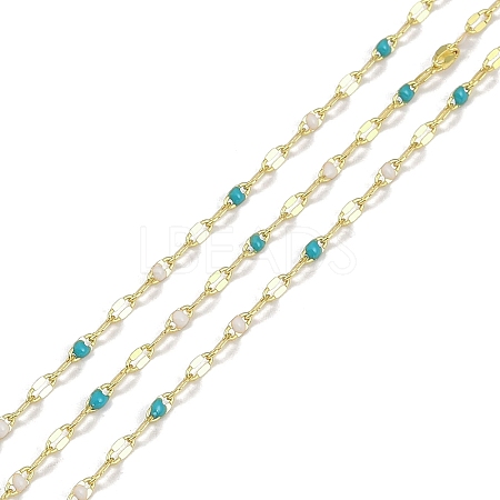 Rack Plating Brass Dapped Chains AJEW-Q153-03G-05-1
