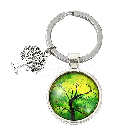 Alloy Glass Keychains KEYC-YW00008-06-1