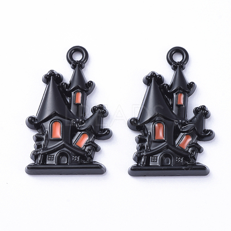 Black Alloy Enamel Pendant X-ENAM-D040-B01-1