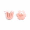 Spary Painted Acrylic Beads LS-ACRP-WH0001-02B-1