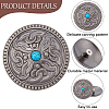 10Pcs Antique Silver Alloy Decorative Rivets BUTT-GF0004-22C-6