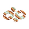 4 Pairs 4 Colors Polymer Clay Donut Dangle Stud Earrings with Iron Pins EJEW-FI0003-02-2