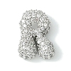 Rack Plating Brass Clear Cubic Zirconia Pendants KK-S378-01P-R-1