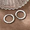 Brass Huggie Hoop Earrings KK-CBA8324-18C-P-2