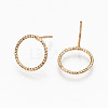 Brass Stud Earrings X-EJEW-N018-006-NF-2