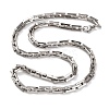 201 Stainless Steel Rectangle Link Chain Necklace NJEW-F222-31P-1