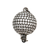 Brass Micro Pave Clear Cubic Zirconia Box Clasps CU-CBA8324-01B-1