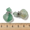 Rhombus Natural Strawberry Quartz Perfume Bottle Pendants G-H241-01F-P-3
