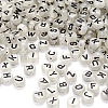 300Pcs Enamel Style Acrylic Beads SACR-YW0001-25-3