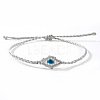 Adjustable Evil Eye Polyester Cord Braided Bracelets for Men Women BI7988-11-1