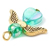 Acrylic with Alloy Pendants PALLOY-JF02418-01-4