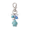 Sea Turtle Synthetic Turquoise Pendants Decoration HJEW-JM03009-03-2