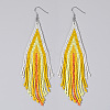 Bohemian Style Handmade Beaded Tassel Earrings for Women JF0314-10-1