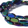 Rainbow Electroplate Glass Beads Strands EGLA-J150-C01-FP01-3
