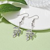 Alloy Leaf Dangle Earrings with 304 Stainless Steel Pins EJEW-JE05510-02-3