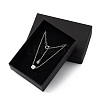 Brass Micro Pave Clear Cubic Zirconia Pendant Necklaces NJEW-JN02997-6
