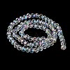 Transparent Electroplate Glass Beads Strands GLAA-Q099-C01-14-3