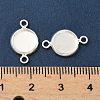 Flat Round Brass Connector Cabochon Settings KK-K414-13F-S-3