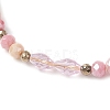 3Pcs 3 Colors Glass Beaded Bracelets for Women BJEW-JB12137-5