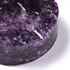 Resin with Natural Amethyst Chip Stones Ashtray DJEW-F015-05B-2