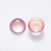 Transparent Spray Painted Glass Cabochons GLAA-S190-013C-G07-2