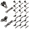 60Pcs 2 Styles Brass Adjustable Jean Button Pins KK-GF0001-21B-1