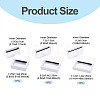 3 Bags 3 Styles Square Transparent PE Thin Film Suspension Jewelry Display Box CON-TA0001-38G-5