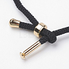Cotton Twisted Cord Bracelet Making X-MAK-L012-03-2
