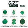 Mega Pet 6Pcs 6 Style Natural Green Oynx Agate Pendants G-MP0001-02-11