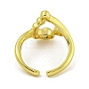 Brass Cuff Rings for Women RJEW-E294-05G-02-3