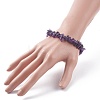 Natural Amethyst Chips Beaded Jewelry Set X-SJEW-JS01232-03-3