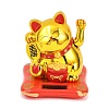 ABS Plastic Solar Powered Maneki-neko Figurines DJEW-B017-01A-03-1