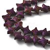 Electroplated Natural Lava Rock Beads Strands G-A251-C01-01F-3