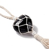 Natural Obsidian Pendant Decorations HJEW-E579-01I-4