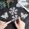 4Pcs 2 Style Snowflake & Butterfly Glitter Hotfix Rhinestone DIY-FH0003-49-3