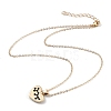Golden Plated Heart with Constellation/Zodiac Sign Alloy Enamel Pendant Necklaces NJEW-H214-A11-G-4