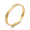304 Stainless Steel Fan Textured Hinged Bangles for Women LS-BJEW-E099-04G-01-1
