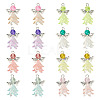32Pcs 8 Colors Acrylic & Glass Pendants PALLOY-TAC0175-1