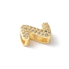 Brass Micro Pave Clear Cubic Zirconia Initial Multi-strand Links KK-S520-01G-23-2