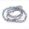1 Strand Electroplate Glass Beads Strands X-EGLA-D018-4x4mm-16-2