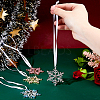 4Pcs 4 Colors Snowflake Alloy Pendant Decorations HJEW-FH0001-84-3